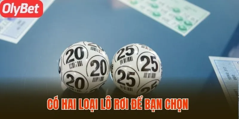 Có hai loại lô rơi để bạn chọn
