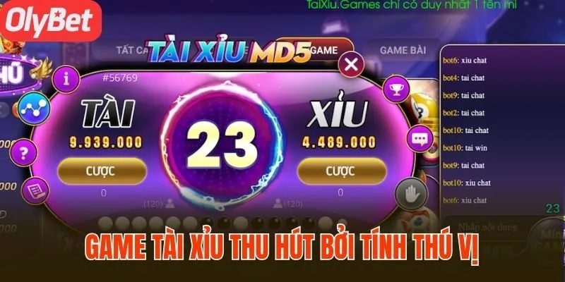 Game tài xỉu thu hút bởi tính thú vị