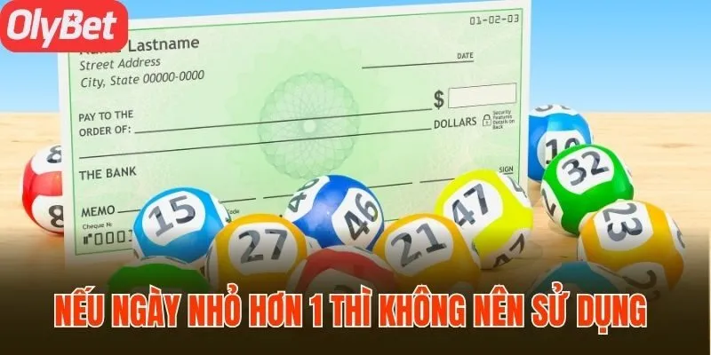 Nếu ngày nhỏ hơn 1 thì không nên sử dụng công thức trên